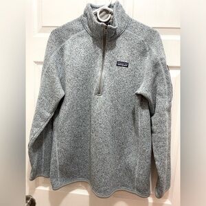 Patagonia Women’s Icy Light Blue Better Sweater Fleece 1/4 zip - Size XL